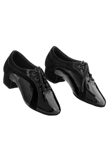 Galex - Roberto - Dance Shoes - Black Nubuck / Patent - Heel 2cm
