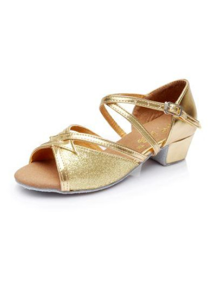 Girls Low Heels Dance Shoes - Gold - Heel 3.5cm